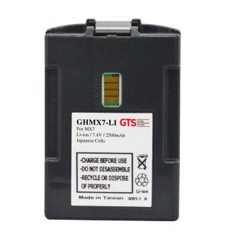 GHMX7-LI Battery (Lithium Ion, 2500 MAH) for the LXE MX7 GTS BATTERIES,LXE BATTERY REPLACEMENT, 2500 MAH, LILON, OEM PART NUMBER 59904-0001, MX7382BATT, MX7392BATT, MX7394BATT, MX7A380BATT   BATTERY,LXE MX7,LITHIUM ION 2500 MAH Honeywell Batt. Mob.Comp.Batt. BTRY,LXE MX7,2500MAH,  MX7A380BATT BATTERY FOR LXE MX7 LI-ION 2500 MAH OEM PN MX7A380 BATT GTS Replacement Battery for LXE  MX7 Series Scanners. 2500 mAh, LiIon, 7.4 voltage. OEM Part Number MX7A380 BATT The GHMX7-Li is a replacement for the LXE MX7 Mobile Computers. 2500 mAh, Li-Ion, 3.7 Volts, 12 Month Warranty. OEM P/N: MX7A380BATT GLOBAL TECHNOLOGY SOLUTIONS, GTS, ALL PRODUCTS, HO GLOBAL TECHNOLOGY SYSTEMS, GTS, ALL PRODUCTS, HONE GLOBAL TECHNOLOGY SYSTEMS, GTS, HONEYWELL, MX7, OE<br />BTRY LXE MX7 2500MAH, MX7A380BATT<br />GLOBAL TECHNOLOGY SYSTEMS, GTS, HONEYWELL, MX7, OEM PART # MX7A380BATT, MX7382BATT, MX7392BATT, MX7394BATT, AND 159904-0001, CAPACITY 2500, VOLTAGE 3.7