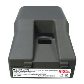 HQL320-LI-3X- Replacement Battery (Extended Life, 6000MAH, Lithium-Ion) for the Zebra QL320 Printer HONEYWELL BATT EXT  ZEBRA QL320 6600 MAH LIION (OEM: AT16004-LI) HONEYWELL BATTERIES, ZEBRA QL320 EXTENDED BATTERY, 6600 MAH, LIION, OEM P/N AT16004-LI GTS BATTERIES/GTS CHARGERS,ZEBRA QL320 EXTENDED BATTERY, 6600 MAH, LIION GTS BATTERIES,ZEBRA QL320 EXTENDED BATTERY, 6600 MAH, LIION   BATTERY,ZEBRA QL320 EXTENDED LIFE,6000MA Honeywell Batt. Port.Prnt.Batt GTS BATTERIES,ZEBRA QL320 3X EXTENDED BATTERY, 6600 MAH, LIION, OEM PN AT16004-1 BATTERY,ZEBRA QL320 EXTENDED LIFE,6000MAH,LI-ION *NOTES* BTRY,ZEBRA QL320 3X,6600MAH, AT16004-1 BATTERY FOR ZEBRA QL320 3X LI-ION 660 MAH OEM PN AT16004-1 GTS Replacement Battery for Zebra QL320 extended capacity. 6600 mAh, LiIon, 7.4 volts. OEM Part Number AT16004-1 The HQL320-Li(3X) is an extended battery replacement for the Zebra QL320  series portable printers. 6600 mAh, Li-Ion, 7.4 volts, 6 Month Warranty. OEM P/N: AT16004-1 The HQL320-Li(3X) is an extended battery replacement for the Zeb