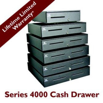 JB320-BL1317-K1 S4000 CASH DRAWER, 4X4, PAINTED FRONT, MEDIASLOT, BLACK, KEYED-ALIKE WITH K1 LOCK, 13.3" X 17.2"<br />S4000,4X4,Painted, Keyed-Alike w/K1 Lock