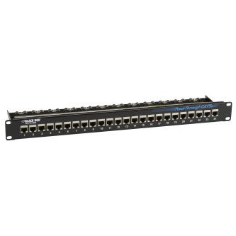 JPM804A-R2 CAT5E FD-THRU PATCH PANEL 1U SHL 24PT