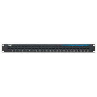 JPM808A-R2 CAT5E FD-THRU PATCH PANEL 1U UNSHL 24PT