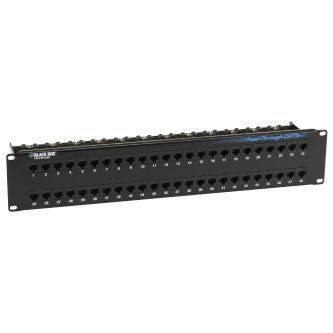 JPM810A-R2 CAT5E FD-THRU PATCH PANEL 2U UNSHL 48PT