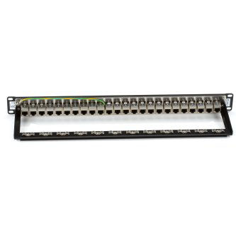 JPM814A CAT6 PATCH PANEL FD-THRU 1U SHL 24PT