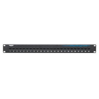 JPM818A CAT6 PATCH PANEL FD-THRU 1U UNSHL 24PT