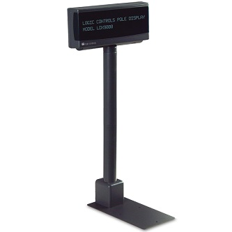 LDX9000UP LOGIC CONTROLS, LDX9000UP 9.5MM DISPLAY, USB PORT-POWERED ASSEMBLY (MUST PURCHASE LDX POWER KIT EXT, POWER CABLE AND POWER ADAPTER SEPARATELY)<br />Pole Display 9.5mm Std USB Port-powered,<br />LOGIC CONTROLS, 9.55MM FLOURESCENT CUSTOMER POLE DISPLAY, 2X20 LINE, INTERFACE OPTIONS: USB, OPOS, SERIAL ETC, SMART SCROLLING, ADJUSTABLE HEIGHT/ROTATION/TILT, POLE/BASE INCLUDED