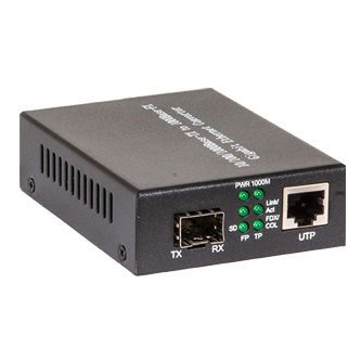 LO-9500-G-SFP M Cvtr, 19" rack, GE:1xTX+1xSFP