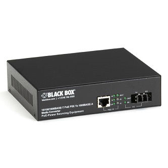 LPS500A-SM-10K-LC-R3 10/100/1000BT POE MEDIA CONVERTER