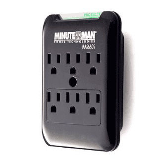 MMS660S Surge Wall Tap 6-outlet slimline, 1080J