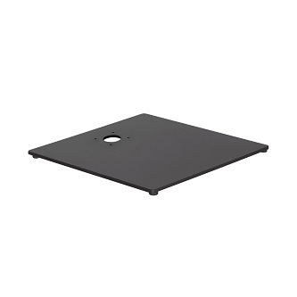 MNMT10-SM-FS14X14B Freestanding Base, Black<br />HAT DESIGN WORKS, 14"" X 14"" X .25"" MEDIUM FREESTANDING BASE (MNPL1X-XXSB POLE MOUNT ONLY), BLACK