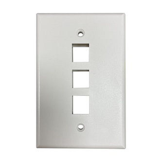 N042AB-003-IVM WALL PLATE 3-PORT SINGLE-GANG