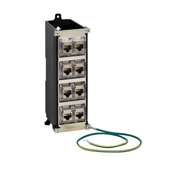 N063-008-6A-SH TRIPP 8PORT DIN-RAIL PATCH PANEL TAA