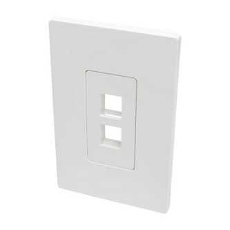 N080-102 Single-Gang 2-Port Wallplate K