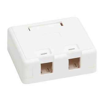 N082-002-WH Surface-Mount Box for Keystone