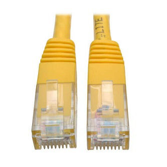 N200-005-YW Cat6 Cable (RJ45 M/M),PoE,Yellow,5 ft.