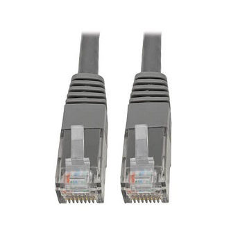 N200-015-GY Cat6 Cable (RJ45 M/M),PoE,Gray,15 ft.