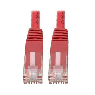 N200-015-RD Cat6 Cable (RJ45 M/M),PoE,Red,15 ft.