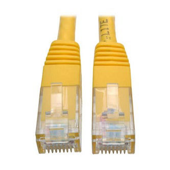 N200-025-YW Cat6 Cable (RJ45 M/M),PoE,Yellow,25 ft.