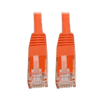 N200-050-OR Cat6 Cable (RJ45 M/M),PoE,Orange,50 ft.