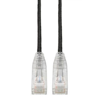 N201-S10-BK Cat6 Cable (RJ45 M/M),PoE,Black,10 ft.