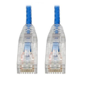 N201-S6N-BL Cat6 Cable (RJ45 M/M),PoE,Blue,6-in.