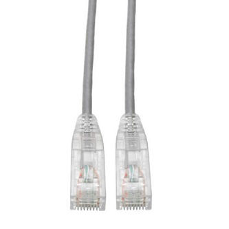 N201-S6N-GY Cat6 Cable (RJ45 M/M),PoE,Gray,6-in.