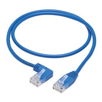 N204-S03-BL-LA Cat6 Cable (RJ45 Lf-Ang M/M),Blue,3 ft.