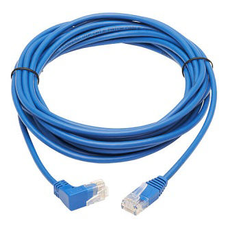 N204-S20-BL-UP Cat6 Cable (RJ45 Rt-Ang Up M/M),Blue,20"