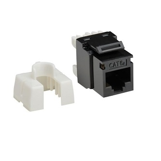 N238-025-BK-6A Cat6 Keystone Jacks 25 Pack 4PPoE Compli