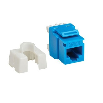 N238-025-BL-6A Cat6 Keystone Jacks 25 Pack 4PPoE Compli