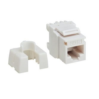 N238-025-WH-6A Cat6 Keystone Jacks 25 Pack 4PPoE Compli