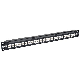 N254-024-6A CAT6A 24PORT 1U FEED THRU PNL