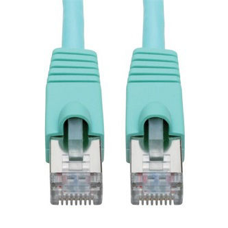 N262-006-AQ Cat6a Ethernet 10G Aqua 4ft