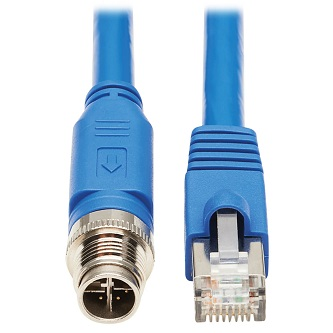 NM12-6A2-10M-BL GBE CABLE  M12 XCODE RJ45 10M