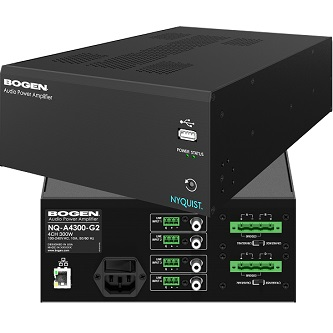 NQ-A4300-G2 NYQUIST IP PAGING SYSTEM AMPLIFIER, 70V