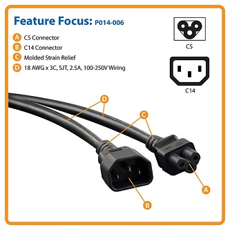P014-006 Laptop/Notebook Power Adapter
