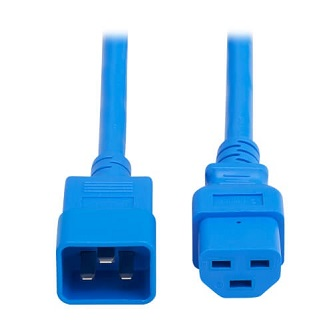 P035-002-ABL TRIPP PWR CORD C20 TO C21 20A 2FT BLU