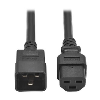 P035-002 TRIPP PWR CORD C20 TO C21 20A 2FT BLK