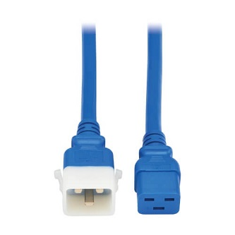 P036-E04-ABL-6 TRIPP C19 TO P-LOCK C20 4FT BL 6PK