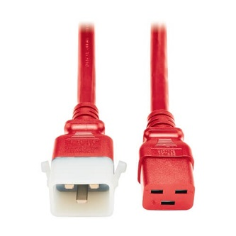 P036-E04-ARD-6 TRIPP C19 TO P-LOCK C20 4FT RED 6PK