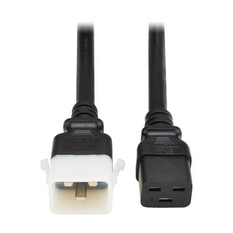 P036-E04 TRIPP C19 TO P-LOCK C20 20A 4FT BLK