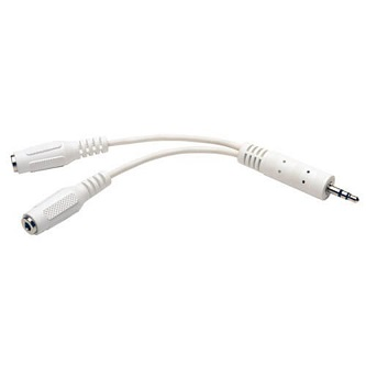 P313-06N-WH 6IN 3.5MM MIN AUDIO Y SPLITTER