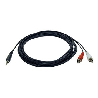 P314-012 12ft Mini Stereo to 2 RCA Audi