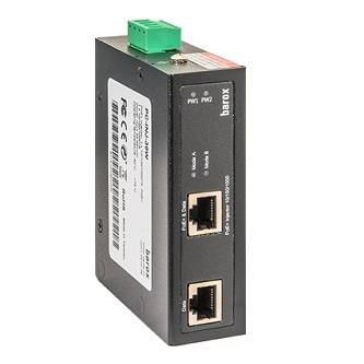 PC-INJ-60W PoE Inj,DIN,2xGE TX+1xPoE 60W,ExtTmp