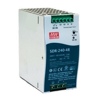 PS-DIN-AC-48-240 Pwr Sup,DIN,90-264VAC,123-370VDC, 240W