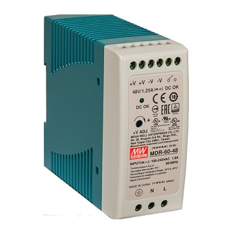 PS-DIN-AC-48-60 Pwr Sup,DIN,85-264VAC,120-370VDC, 60W