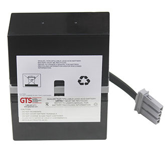 RBC33-GTS Designed for use with APC UPS models: BR1500,BX1500,SC1000 GLOBAL TECHNOLOGY SYSTEMS, GTS, UPS REPLACEMENT BA<br />UPS replacement battery for APC RBC33<br />GLOBAL TECHNOLOGY SYSTEMS, GTS, UPS REPLACEMENT BATTERY FOR APC RBC33, SEALED LEAD ACID, FULLY OEM COMPATIBLE, FULLY ASSEMBLED, 24 MONTH WARRANTY, 12V 9AH (2), 216WH