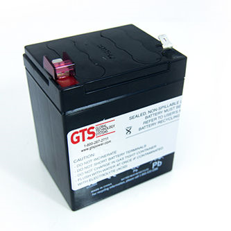 RBC45-GTS Designed for use with APC UPS models: BE350 GLOBAL TECHNOLOGY SYSTEMS, GTS, UPS REPLACEMENT BA<br />UPS replacement battery for APC RBC45<br />GLOBAL TECHNOLOGY SYSTEMS, GTS, UPS REPLACEMENT BATTERY FOR APC RBC45, SEALED LEAD ACID, FULLY OEM COMPATIBLE, FULLY ASSEMBLED, 24 MONTH WARRANTY, 12V 5.5AH CUBE, 66WH