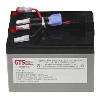 RBC48-GTS Designed for use with APC UPS models: SUA750,SUA750US,SUA750I GLOBAL TECHNOLOGY SYSTEMS, GTS, UPS REPLACEMENT BA<br />UPS replacement battery for APC RBC48<br />GLOBAL TECHNOLOGY SYSTEMS, GTS, UPS REPLACEMENT BATTERY FOR APC RBC48, SEALED LEAD ACID, FULLY OEM COMPATIBLE, FULLY ASSEMBLED, 24 MONTH WARRANTY, 12V 7.2AH (2), 172.8WH