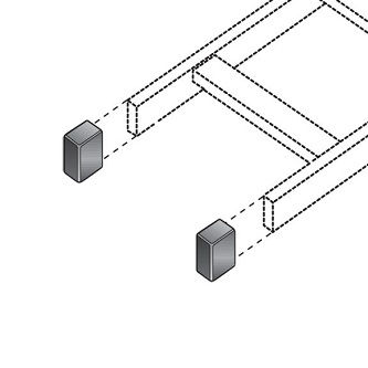 RM661 LADDER RACK END CAP KIT - (2) CAPS