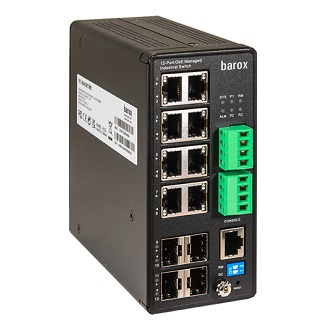 RY-804GBTME Switch, DIN, DMS, GE:8xTX+4xSFP,ExtTmp